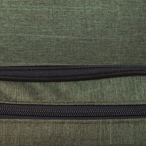 Сумка мужская, 2 отдела на молниях, 3 наружных кармана, регулируемый ремень, цвет хаки