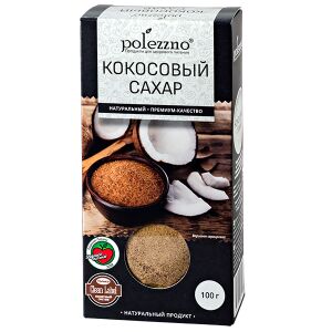 POLEZZNO сахар кокосовый 100 г 1уп.х 21 шт.