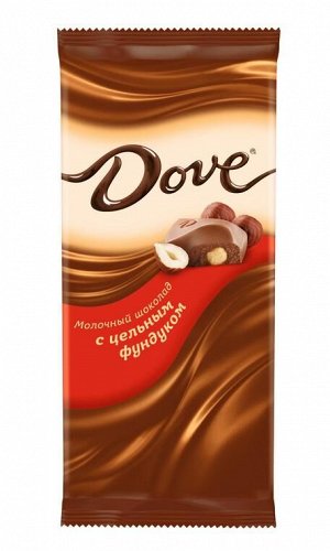 Шоколад Dove молочный
шоколад с цельным
фундуком 90