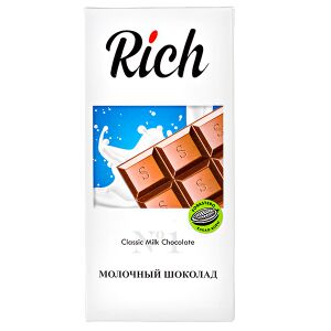 Шоколад RICH Молочный 70 г 1уп.х 10шт.
