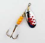 Блесна-вертушка Fish King Aglia №4 (9.5гр, Silver/Red dots)