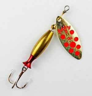 Блесна-вертушка Fish King Long Cast №2 (18гр, Gold/Red dots)
