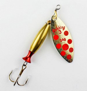 Блесна-вертушка Fish King Long Cast №3 (24гр, Gold/Red dots)
