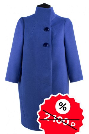 01-05635 Пальто женское демисезонное SALE Кашемир василек