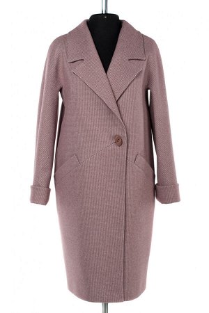 01-10005 Пальто женское демисезонное Микроворса розово-сиреневый