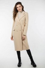 01-09431 Пальто женское демисезонное &quot;Classic Reserve&quot; Пальтовая ткань Крем