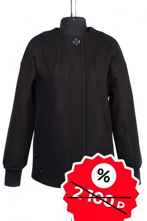 01-08943 Пальто женское демисезонное SALE валяная шерсть черный