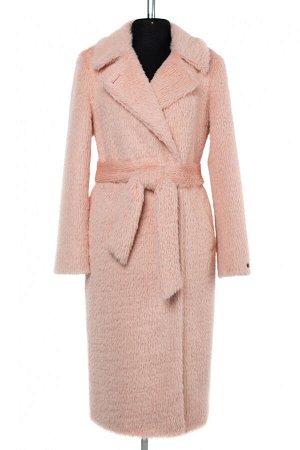 01-10042 Пальто женское демисезонное (пояс) Ворса розовый