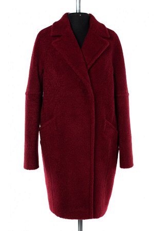 01-10013 Пальто женское демисезонное вареная шерсть вишня