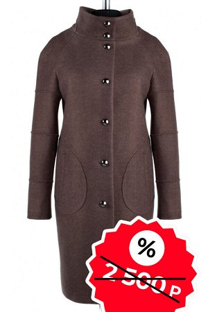 01-05755 Пальто женское демисезонное SALE валяная шерсть коричневый