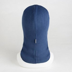 Шлем-капор для мальчика, цвет синий, размер 50-52