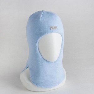 Шлем-капор для мальчика, цвет голубой, размер 50-52