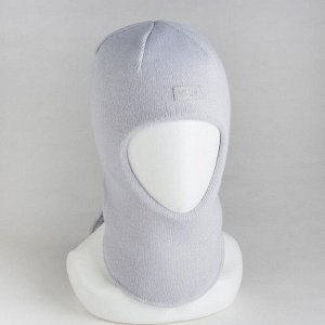 Шлем-капор для мальчика, цвет серый, размер 50-52