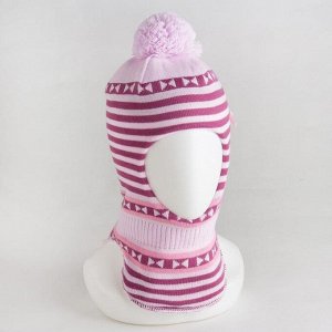 Шлем-капор детский, цвет розовый, размер 50-52