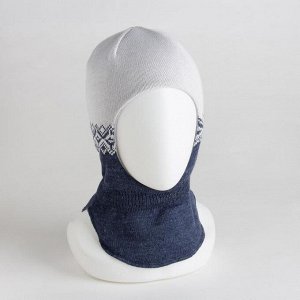 Шлем-капор детский, цвет синий, размер 50-52