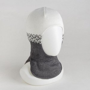 Шлем-капор детский, цвет серый, размер 50-52
