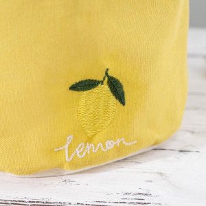 Корзинка для хранения с ручками «Лимон», 20*20*15 см, цвет жёлтый