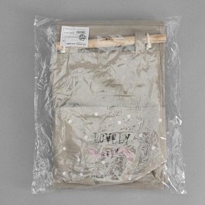 Органайзер с карманами подвесной Доляна «Котейка», 3 отделения, 59x20 см, цвет бежевый