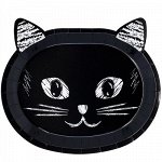 1502-4556 Тарелка бумажная &quot;Котики, черный&quot; фигурная, 23 см, 6 шт.