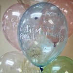1103-2115 B Шар  14&quot;/36 см, кристалл, &quot;С Днем Рождения. Одуванчики. Хрустальный&quot;, с 5-ти ст. рис.