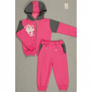 Спортивный костюм 0207 (серо-розовый)
