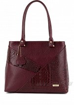 Модель №L122 | кожа | гладкий крокодил | бордовый | К209-3 | 27576