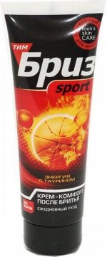 ТимБриз Sport  Крем-комфорт после бритья с туарином энергия