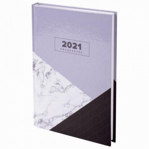 Ежедневник датированный 2021 А5 (145х215 мм), ламинированная обложка, STAFF, "Стиль", 111821