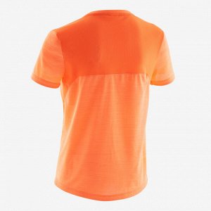 Футболка дышащая для детей ярко-оранжевая DOMYOS