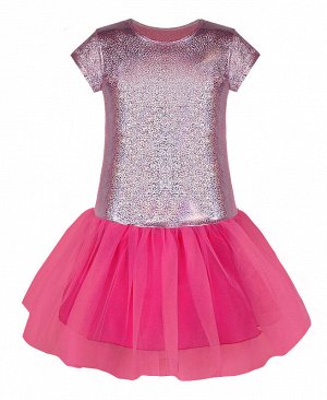 Нарядное розовое платье для девочки 83276-ДН19