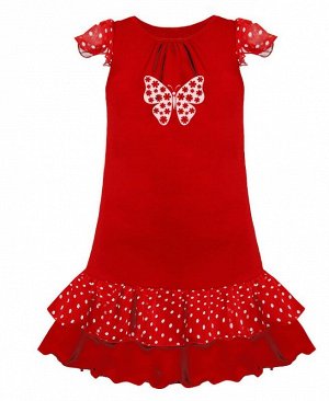 Красное платье для девочки 78631-ДЛ17