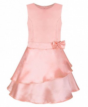 Нарядное коралловое платье для девочки 80529-ДН17