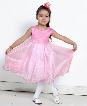 Розовое нарядное платье для девочки 76521-ДН16