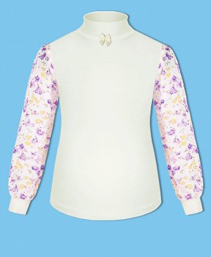Молочная школьная блузка для девочки 82123-ДШ18