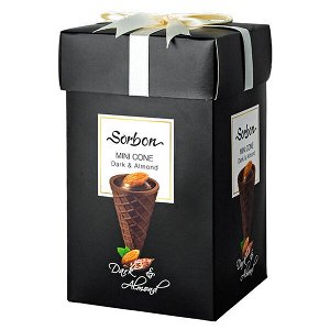 конфеты SORBON MINI CONE Dark & Almond 200 г 1/9
