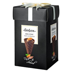 Конфеты SORBON MINI CONE Dark & Almond 200 г 1 уп.