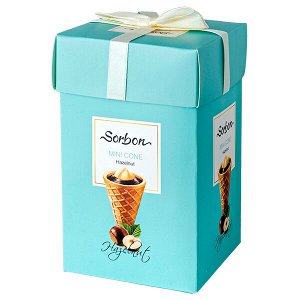 конфеты SORBON MINI CONE Hazelnut 200 г (небольшое замятие)