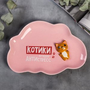 Тарелка детская плоская «Котики», 22,5 х 15,5 см