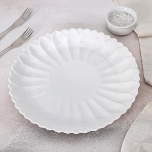 Тарелка обеденная  «Цветок», 20?1,5 см, цвет белый