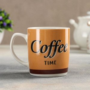 Кружка «Время кофе», с ложкой, рисунок МИКС