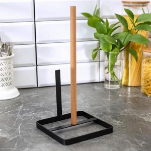 Держатель для бумажных полотенец настольный Доляна, 30x15x15 см, цвет чёрный