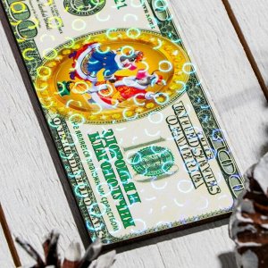 Магнит деревянный доллар "Символ 2021. Здоровья и благополучия", с голографией, 11.8?5.7 см