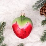 Ёлочное украшение &quot;Клубничка&quot;, глянец, 7,5 см