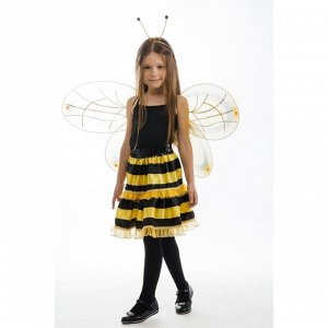 Карнавальный костюм «Пчёлка», юбка, обруч, крылья, рост 122-128 см