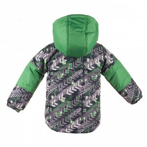 Куртка демисезон Арт. 04091 зеленый луг-нитро принт
