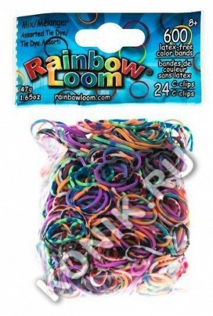 Резиночки для плетения браслетов RAINBOW LOOM, радужный микс