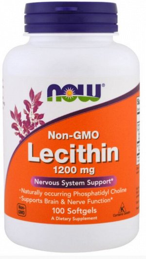 Лецитин Lecithin 1200 mg Now 100 капс