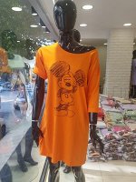 Футболка длинная ОРАНЖЕВАЯ