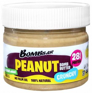 Паста арахисовая хрустящая Peanut Bomb Butter crunchy Bombbar 300 гр.