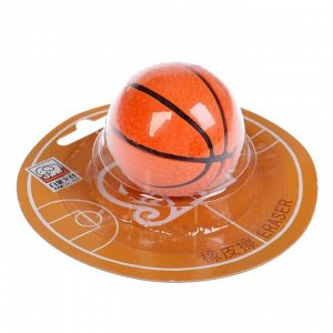 Ластик фигурный Баскетбольный мяч на блистере (штрихкод на штуке)